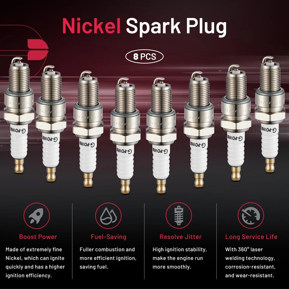 Set of 8 Spark Plugs 7131 For Mercedes-Benz 1970 280SE 1967-1972 600 Foto 3 de 4