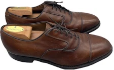 Johnston & Murphy Men’s Shoes Limited Collection Brown Leather Oxfords Size 8.5D