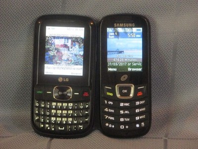 2 Working VIntage Cellphones Samsung SGH-S150G (GP) & LG LG500GHL TracFone