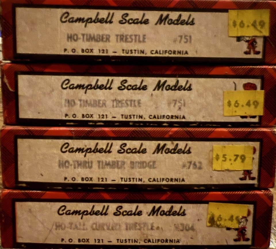 Campbell Scale 6 Models HO Kits 304 304 751 751 751 762 HO Trestles ...