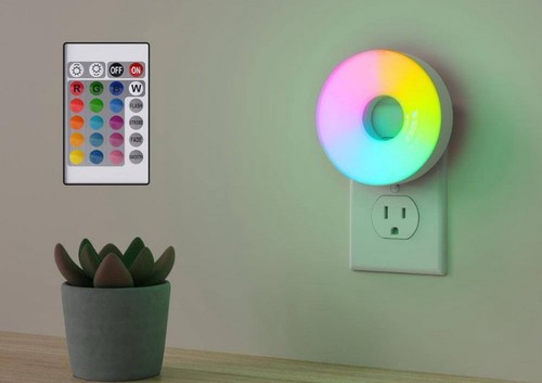 Color Changing Plug-In LED Light w/ Remote Control Plastic White 1009492330 - Picture 3 of 3