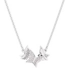 Swarovski Collar Lilia Mariposa Blanco Rhodium Plated 5636421 Necklace S CRY/RHS