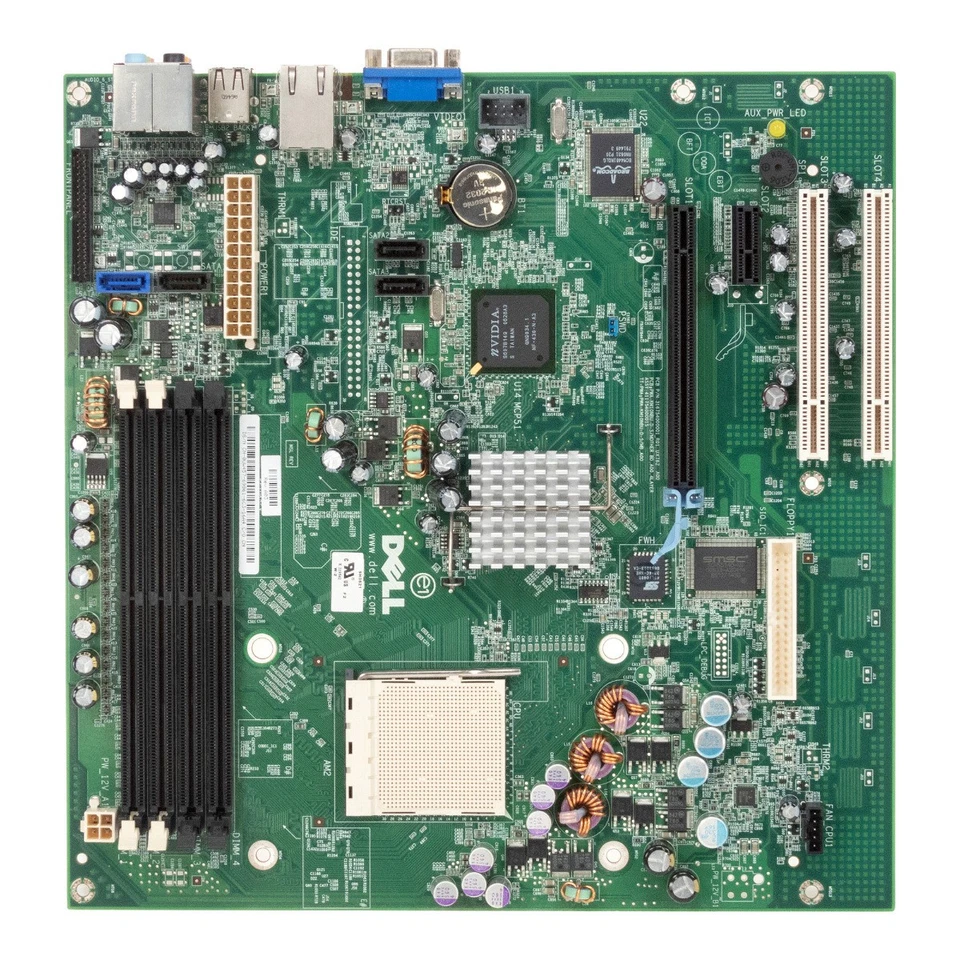 Motherboard Dell 0UW457 Socket AM2 DDR2 Pcie PCI System Board for Dimension E521 - Image 2 of 3
