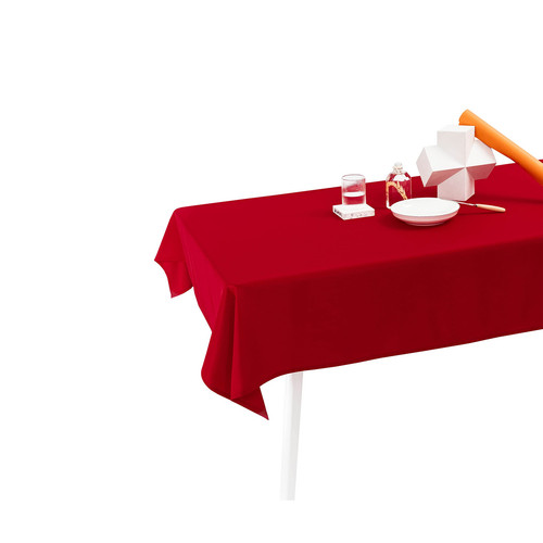 Mantel rojo para mantel navideño para mesas de 8 pies 60 X 120 pulgadas agua... - Imagen 1 de 7