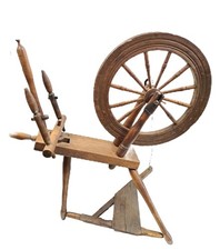 ANTIQUE HANDMADE PRIMITIVE SPINNING WHEEL - AS IS - FOR PARTS / REPAIR / DISPLAY