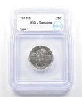 1917-S Standing Liberty Quarter Type 1 Genuine ICG *5216