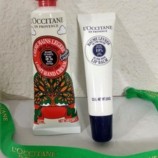 L'Occitane Limited Edition Powdered Shea Hand Cream  Lip Balm Duo NEW