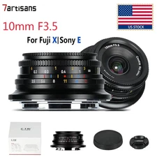 7artisans 10mm F3.5 Ultra Wide Angle APS-C Cameras Lens for Sony-E/Fuji-X Mount