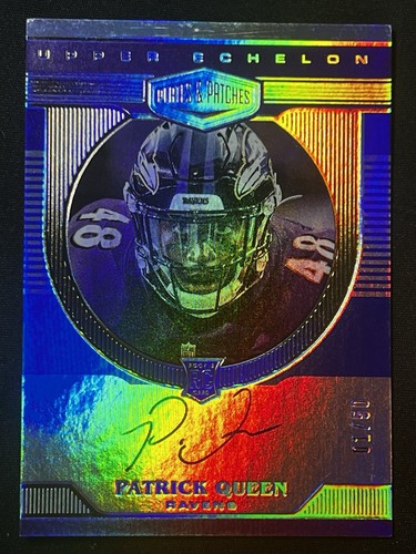 2020 Panini Plates & Patches Patrick Queen UE-PQ Blue Auto /50 RC 1st Print