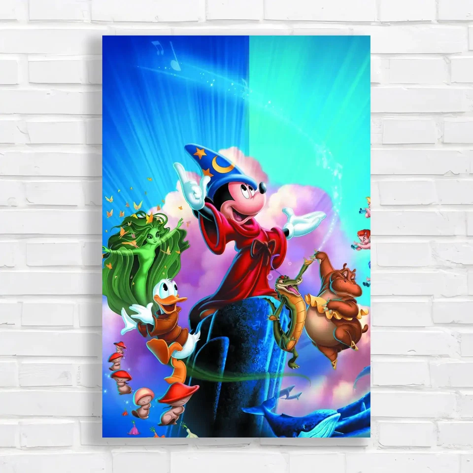 Magical Disney Sorcerer Mickey Canvas Print Large Picture Wall Art - Image 1 of 1