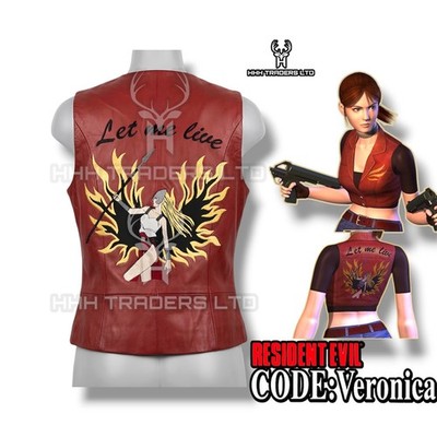 Claire Redfield Leather Vest - Resident Evil CODE: Veronica Cosplay - Handmade