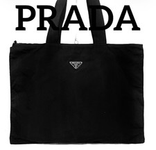 DDP PRADA Black Nylon Shoulder bag Logo Tote Bag Triangle Logo Tax Included