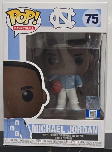 Funko Pop!  Michael Jordan UNC Warmup #75 Vinyl Figure NBA In Protector Case