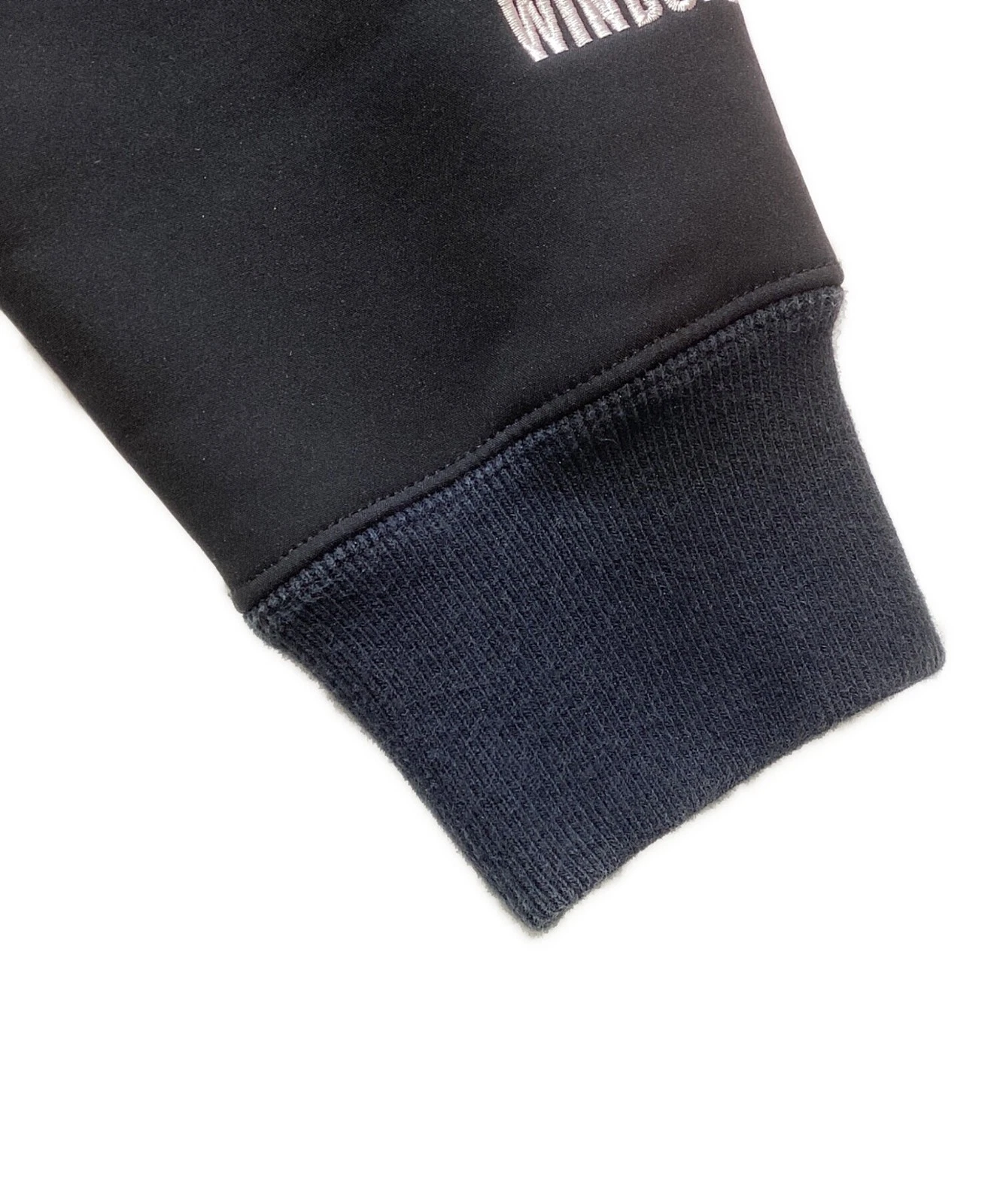 Felpa con cappuccio e zip SUPREME WINDSTOPPER taglia: small nera uomo