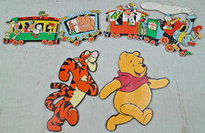 VTG WALT DISNEY WALL NURSERY ART POOH TIGGER TRAIN DISNEY CHARACTERS