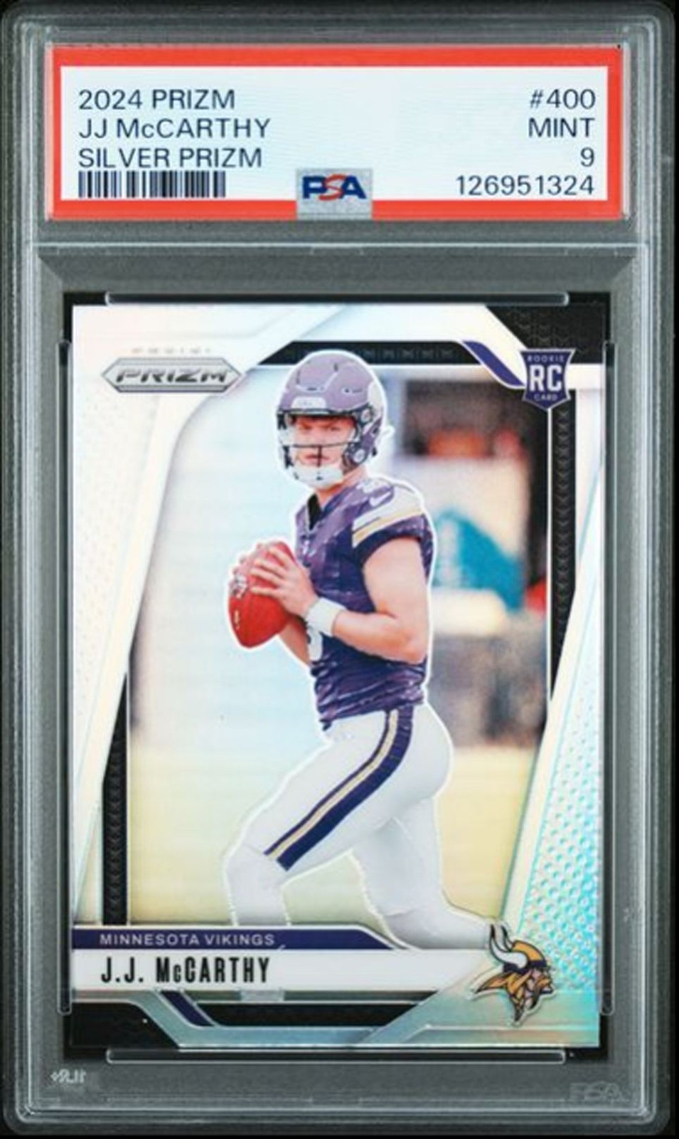 2024 Panini Prizm Silver Prizm J.J. McCarthy RC PSA 9 #400