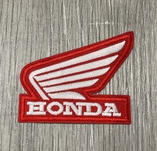 Honda Motors Red White Racing Patch Embroidered Iron 2.75x3 Inch