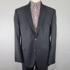 Pronto Uomo Platinum Men's Sport Coat Blazer Two Button Charcoal Gray 44R Wool