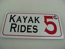 vintage style KAYAK RIDES Metal Sign for Sailboat Boat House Yacht Club Canoe