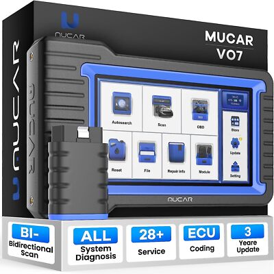 2025 MUCAR VO7 All System Car Diagnostic Tool OBD2 Scanner Active Tests IMMO
