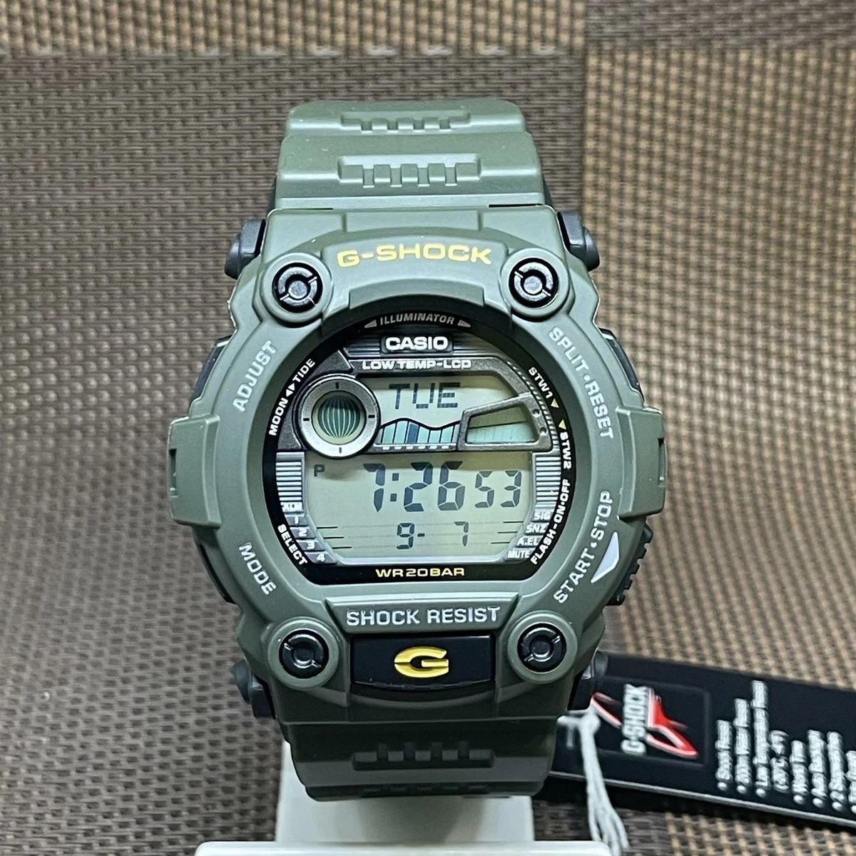 drøm gård mangel Casio G-Shock G-7900-3D Tide Graph Digital Green Resin Strap Alarm  Men&#039;s Watch | eBay