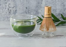 Complete Glass Matcha Tea Set, Bowl, Whisk, Holder, Gift for Her, USA seller