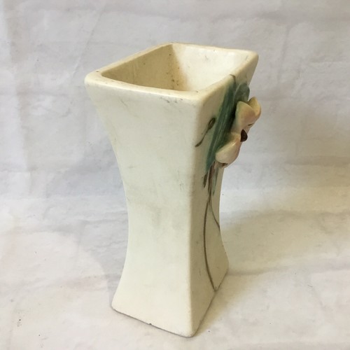 Vintage McCoy Vase Blossom Time Applied Flower Pink 6.5 inches Tall - Picture 6 of 13