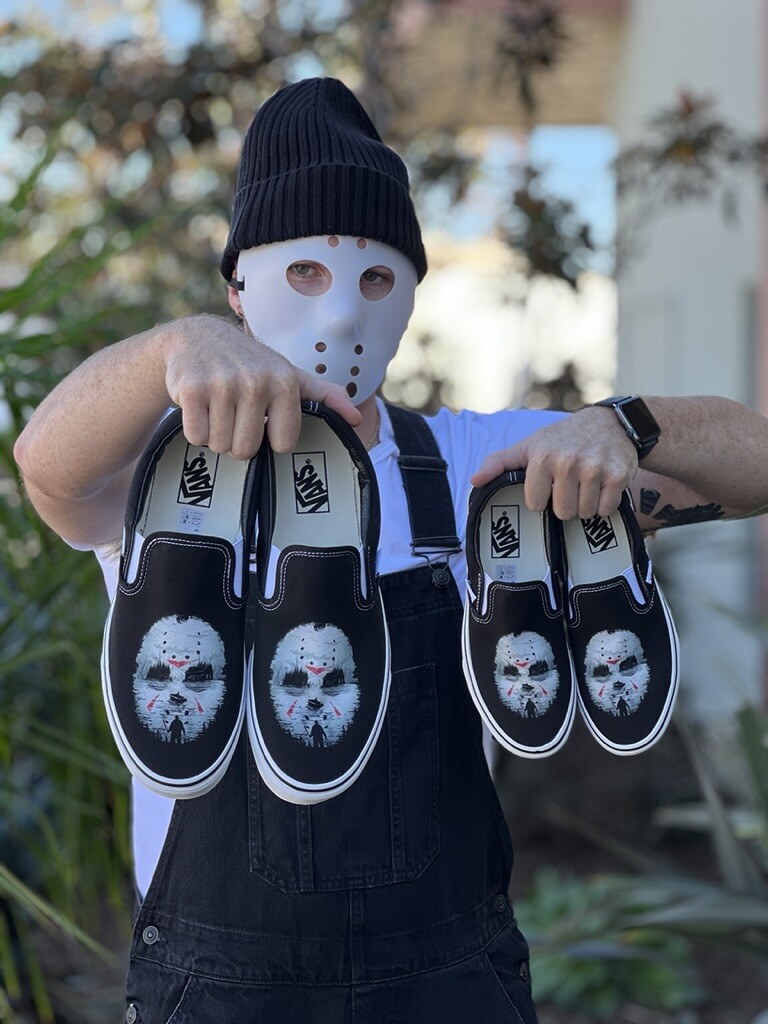 Hockey Mask Vans Shoes Custom Sneakers for Men and Women Costume image 3