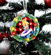 Disney Cinderella Christmas Ornament Princess Holiday Decor Light Xmas Gift 2D