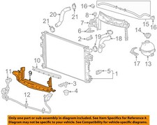 GM OEM 16-18 Malibu Cooling Radiator Components-Lower Baffle 84089229