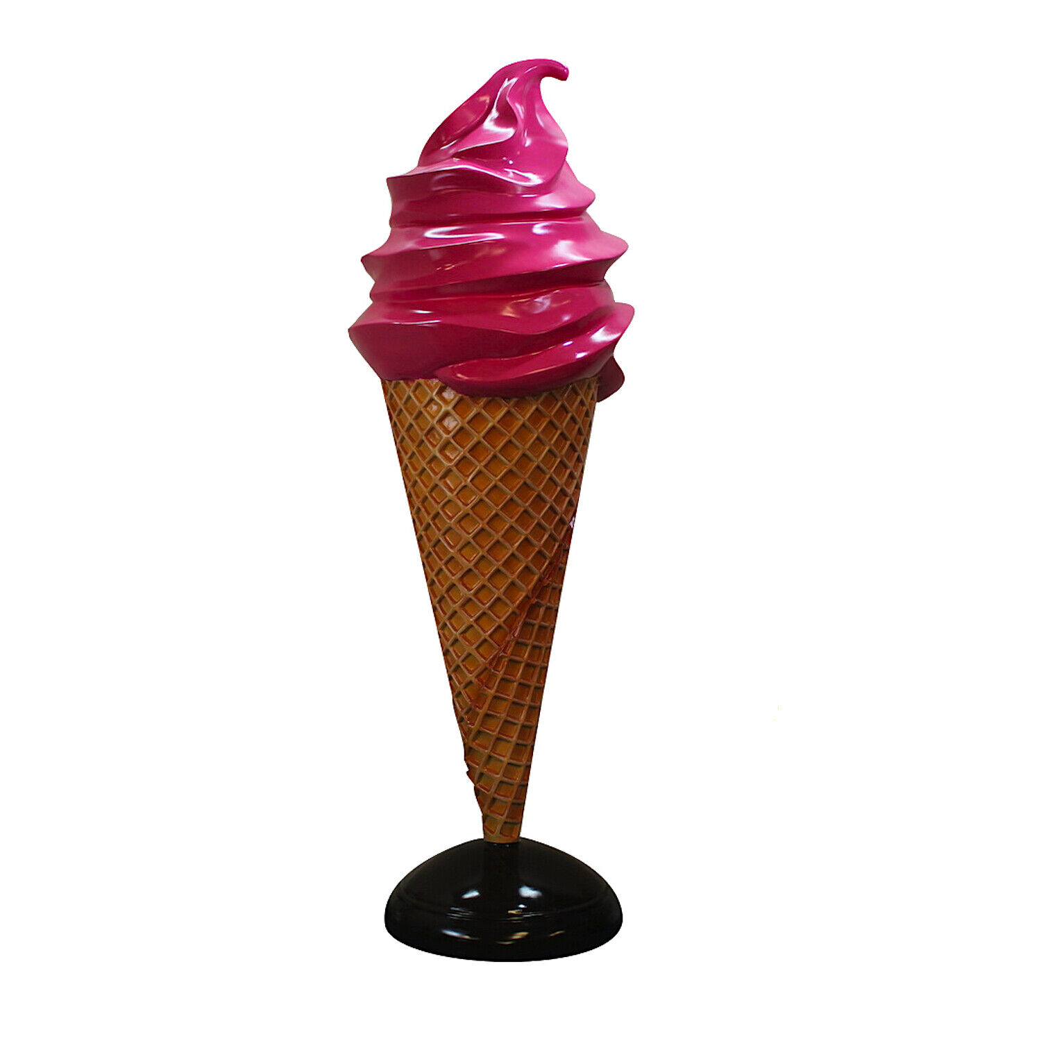 Strawberry Custard Waffle Cone Soft Ice Cream Display Standing 77" Tall | eBay Strawberry Custard Waffle Cone Soft Ice Cream Display Standing 77" Tall | eBay