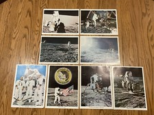 NASA Publication Pictures - 8 Pics of Apollo 12 Moon Walk Mission - 1969