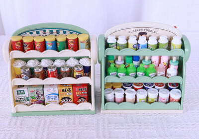 1:12 Scale Dollhouse Miniatures Tiny Food Shop Shelves Market Plastic  Furniture