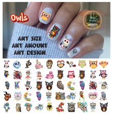 Owls Waterslide Nail Decals Set Of 50  Instructions & Bonus