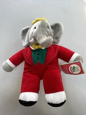 Gund Babar the Elephant Plush 1988 Macys 14” Stuffed Animal Red Suit Vintage