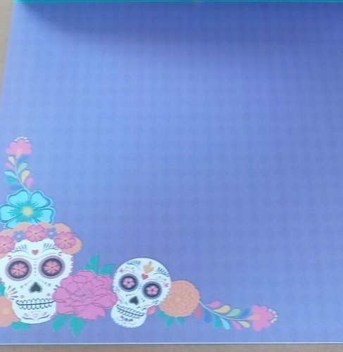 12x12 Libro de recortes Almohadilla de papel Día de los Muertos 48 Hojas México - Imagen 11 de 12