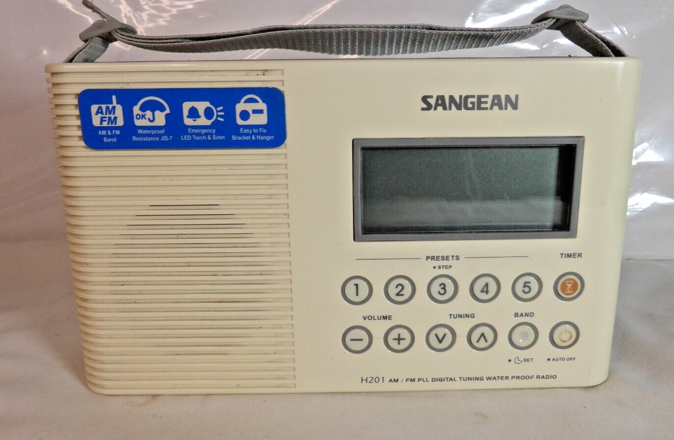 SANGEAN H201 AM/FM/Weather DIGITAL TUNING WATERPROOF Shower Radio eBay