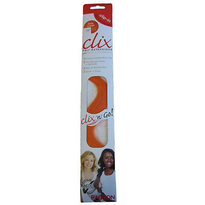Haarverlängerung Clip IN one piece Clix Mikro Fashion Kostüm Zesty Orange 40.6cm