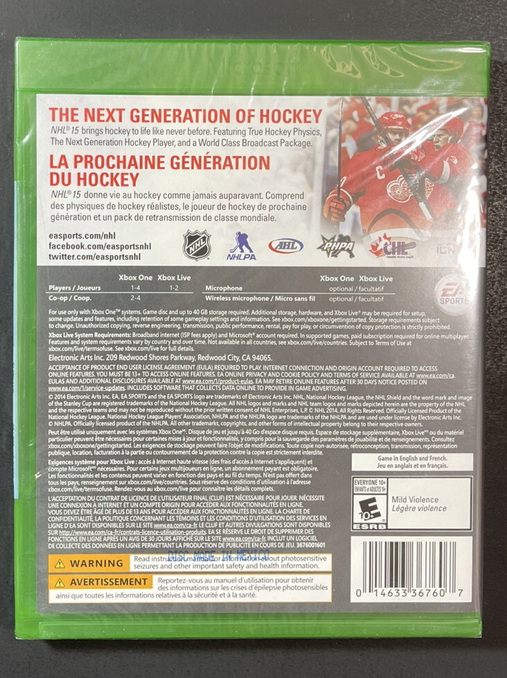 NHL 15 (XBOX ONE) NEW | eBay
