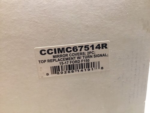 Coast To Coast CCIMC67514R Mirror Cover Set fits Ford 150 2015-17-New - Picture 6 of 7
