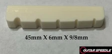 45mm X 6mm X 9/8mm Bone Nut for 5 String Bass Guitar