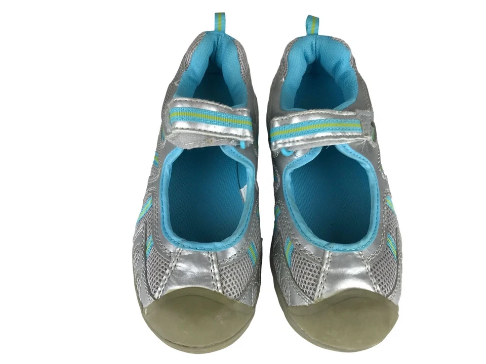 Zapatos informales Mary Jane Xhilaration para niñas Aqua punta redonda talla EE. UU. 3 Foto 4 de 4