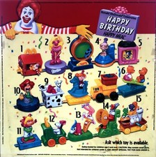 1994 MCDONALDS HAPPY BIRTHDAY HAPPY MEAL TRAIN - U - PICK