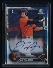 JONAH ARENADO 2016 BOWMAN CHROME PROSPECT AUTOGRAPH RC AUTO SAN FRANCISCO GIANTS