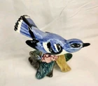 Vintage Stangl Hand Painted Pottery Blue Bird 4 1/4" Statue 3456 Warbler Signed