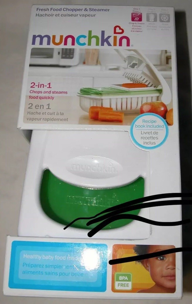 NIB Munchkin Fresh Food Chopper and Steamer Brand New, Free Shipping BPA Free eBay