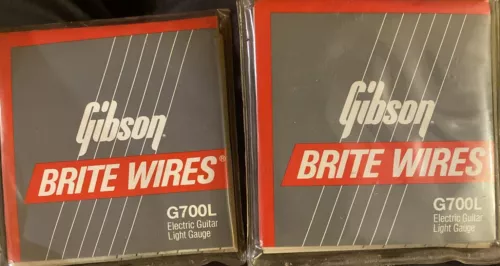 2 Gibson Strings Brite Wires Electric G4700L New Old Stock Light Gauge Acoustic