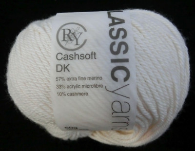 (159   /kg): 50 g Rowan CASHSOFT DK, SH 500 Cream Lot 7175   #2322