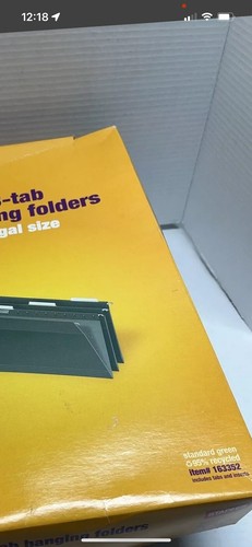 Lote de 24 carpetas colgantes de 3 pestañas Staples tamaño legal - caja abierta - Imagen 5 de 5