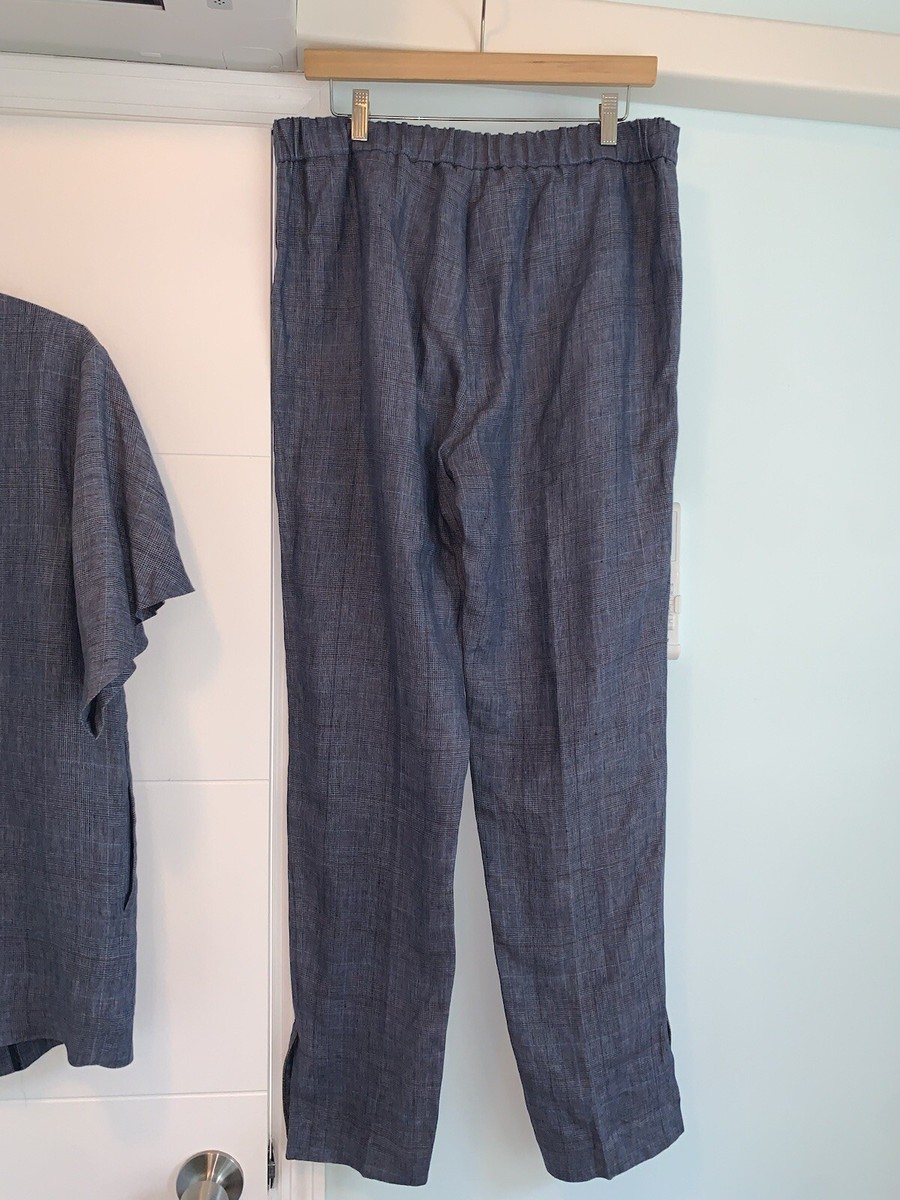 パンツ FABIANA FILIPPI Woman Pants Blue PADP02W350X8090000 21P Fabiana Filippi Linen Cotton Blue Pants Blouse Set Large | eBay